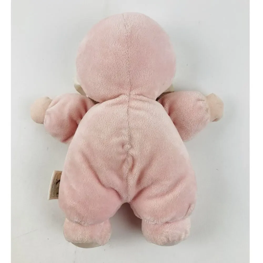 Carters Baby Doll Rattle Pink Dress Prestige Flowers Bows Yellow Hair Blue Eyes